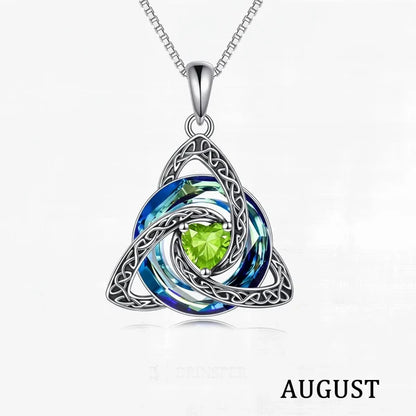 Birthstone Celtic Knot Necklace for Women