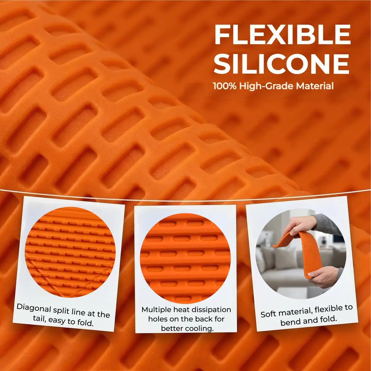 Soporte de teléfono de silicona flexible, diseño plegable, enrollable y moldeable