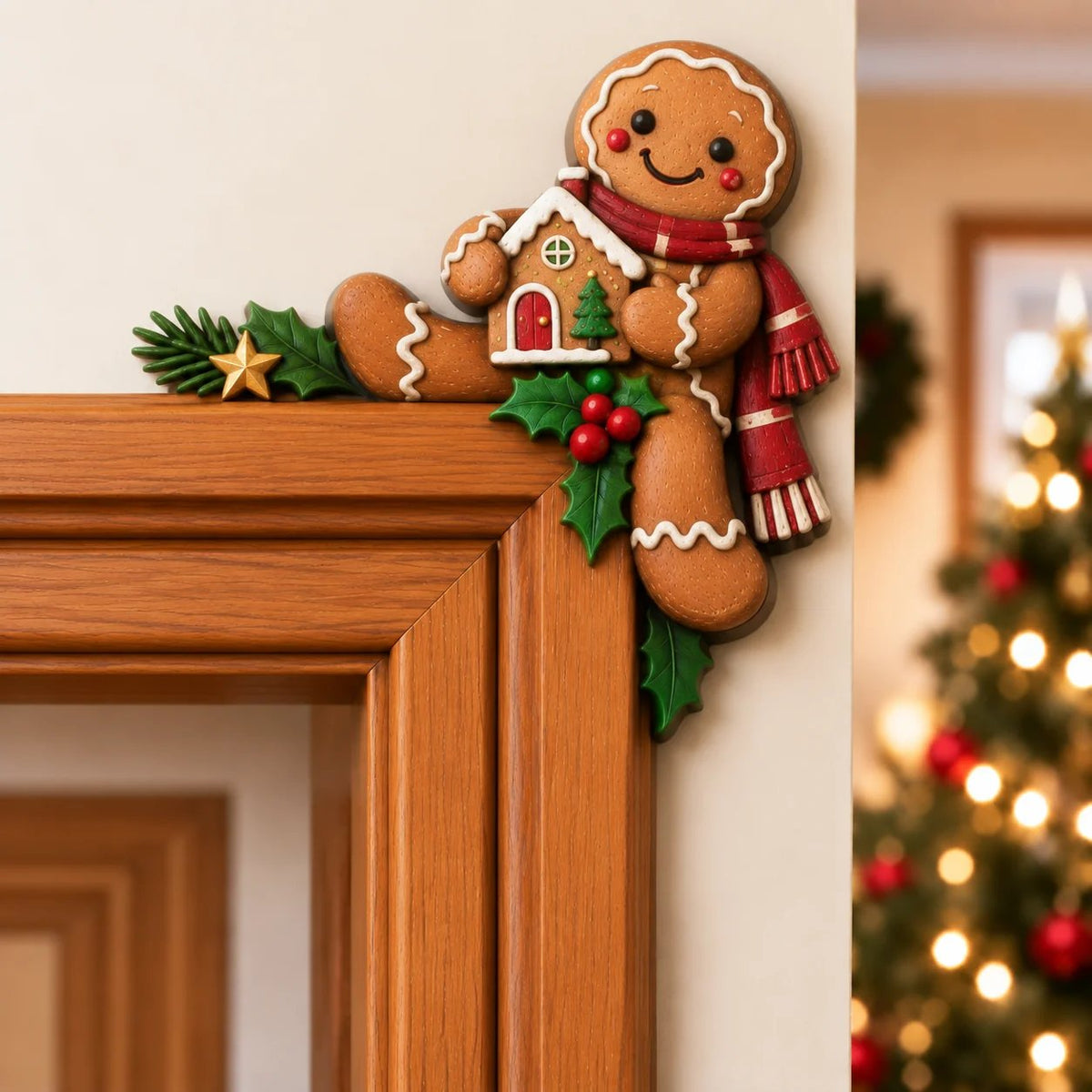 🎅 Christmas Peekaboo Door Frame Corner Decor