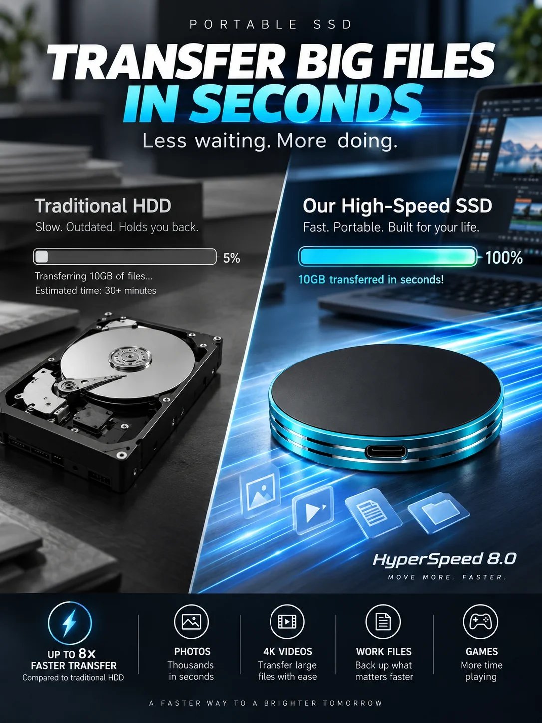 🔥C Magnetic Portable SSD – Anti-Lost External Solid State Drive
