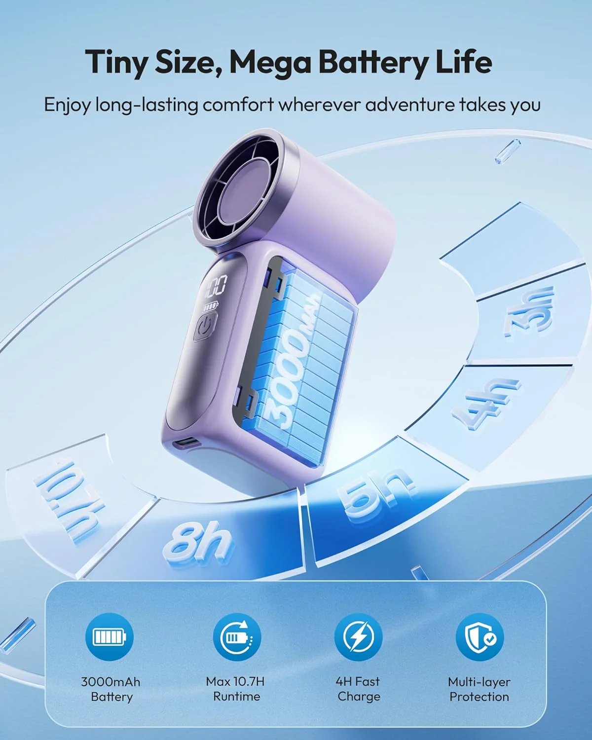 ❄️ Portable High-Speed Mini Fan 💨 Durable Compact Handheld Cooling Fan