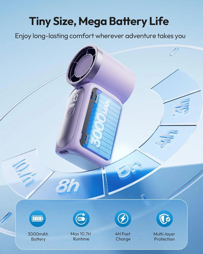 ❄️ Portable High-Speed Mini Fan 💨 Durable Compact Handheld Cooling Fan