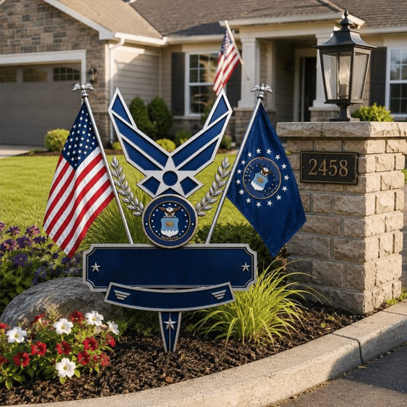 🎖️US Military Branch Tribute Garden Stake Collection