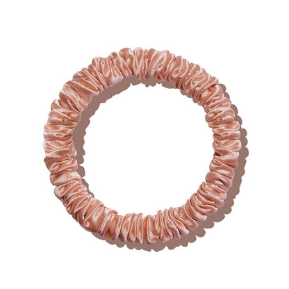 6Pcs Silk Hair Ties Small Silk Scrunchies for Women Girls Thin Skinny Hair Sleep Scrunchies No Damage