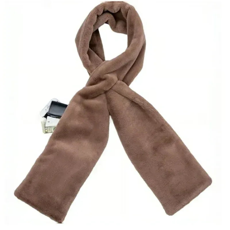 🎄50% OFF NOW! 🎉50K+ SOLD!🎁Cozy Scarf with Hidden Pocket – Warm, Soft & Secure Zipper🧣
