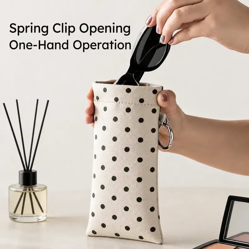 👜 Elastic Opening PU Leather Sunglasses Pouch Soft Portable Anti‑Scratch Eyeglasses Storage Protective Bag