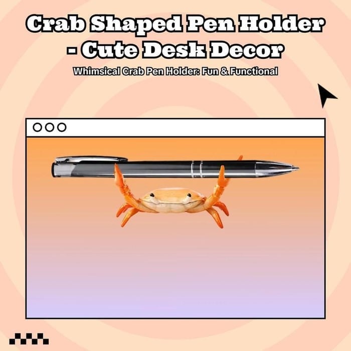 🦀 Cute crab-shaped pen holder