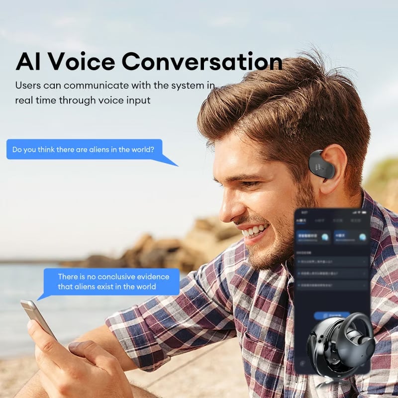🏆#1 Best Seller ⏰Limited Time 50% OFF 💎AI Translation Wireless OWS Bluetooth5.4 Earphones (Fit iOS & Android)