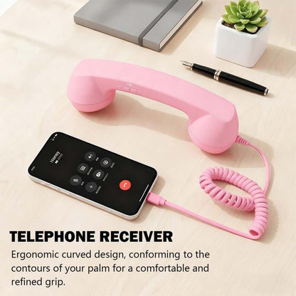 ☎️ Auricular de teléfono retro con interfaz tipo C 📞