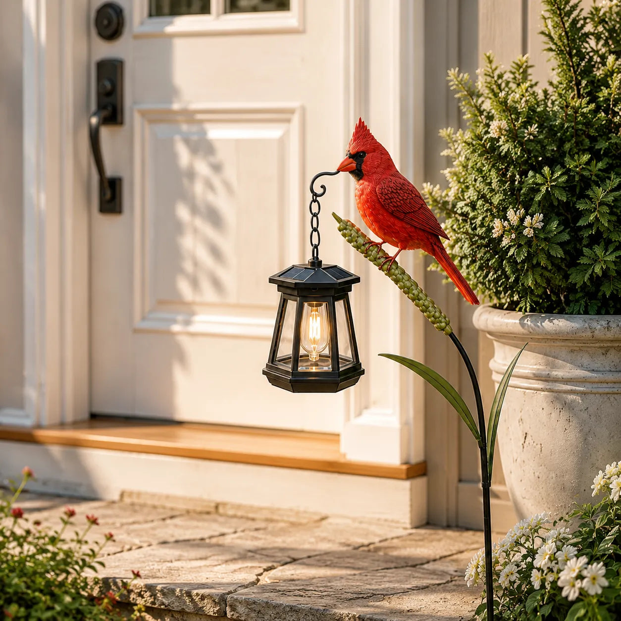 🐦 Luz solar de cardenal: una hermosa luz de jardín que se siente llena de vida