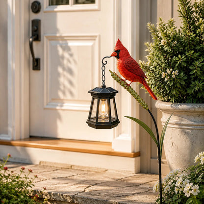 🐦 Luz solar de cardenal: una hermosa luz de jardín que se siente llena de vida
