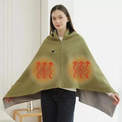 🔥Christmas Sale 50% OFF❄️Portable Soft Zipper Electric Heated Blanket Shawl☀️Warm the entire winter