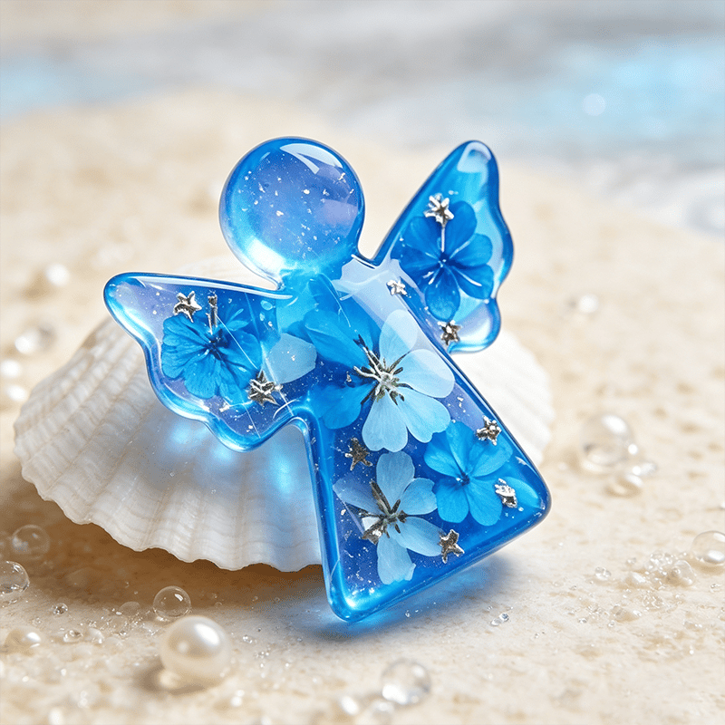 🪽Forget Me Not Dried Flower Angel Keepsake - Timeless Gift for Remembrance, Comfort & Hope