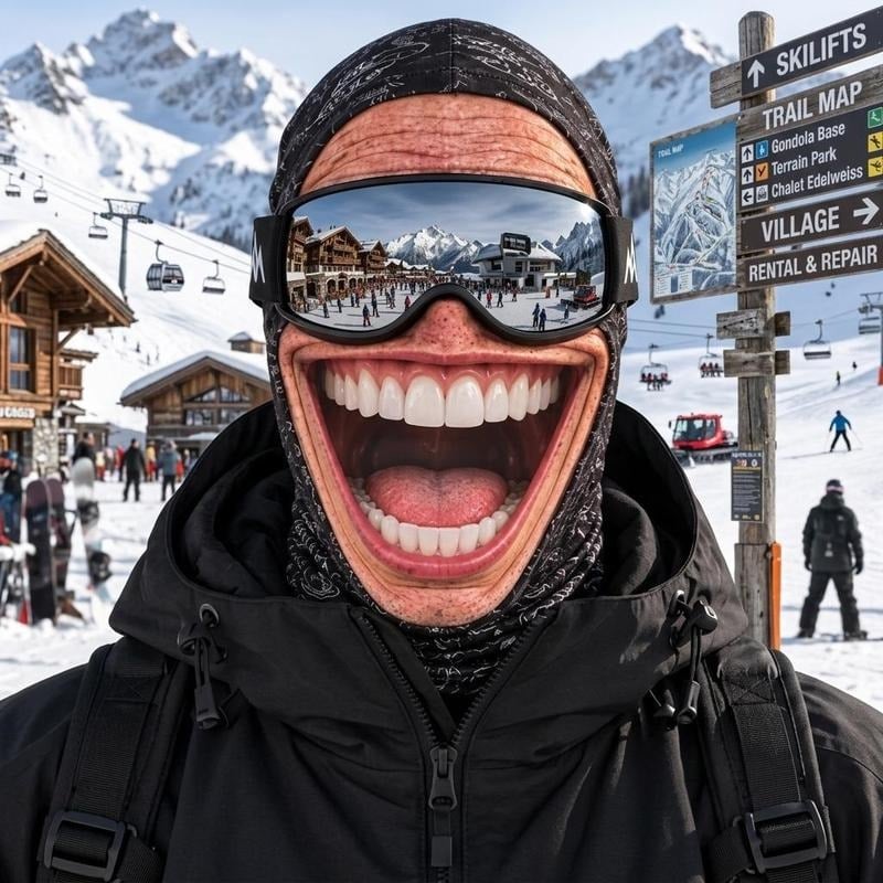 😄 Funny Face Ski Balaclava