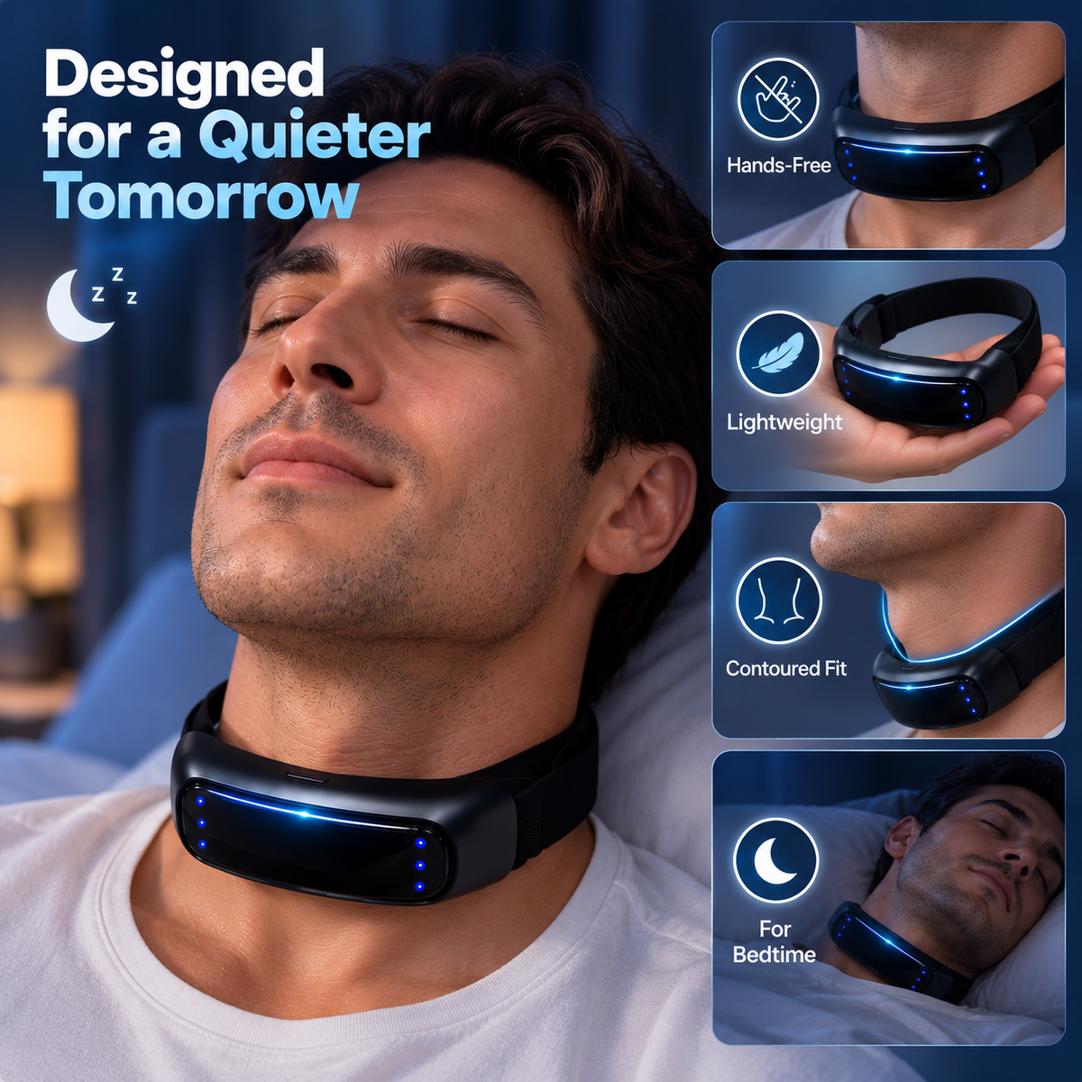 Wearable Anti-Snoring Neck Device – Simple Bedtime Snoring Support