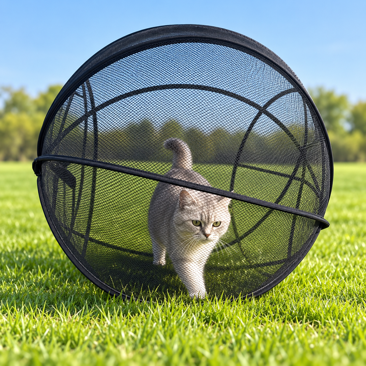 🐱🌿 Pop-up Mesh Playpen