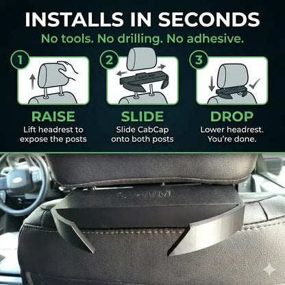 Universal Headrest Hat Holder for Trucks Cars & SUVs | Holds 5 Hats