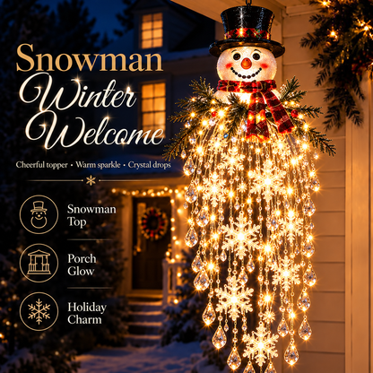 Hanging Snowflake and Crystal LED Porch Decoration ✨❄️