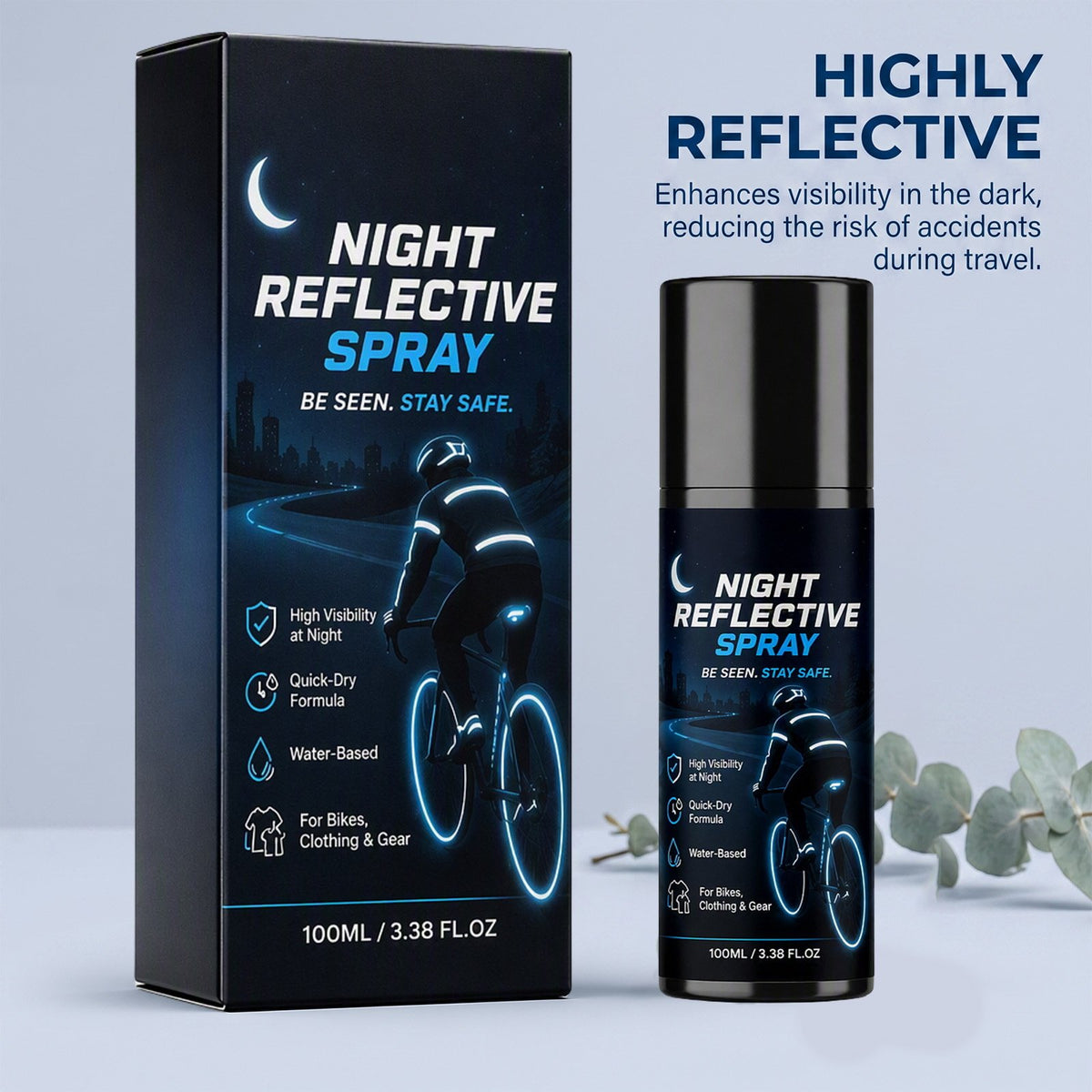 🌙Night Reflective Spray ✨Quick‑Dry Reflective Marking Spray for Night Outdoor Activities