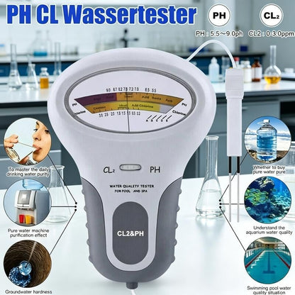 🔬💧 pH & Cl2 Chlorine Tester! Precise Measurement of pH & Chlorine in Pool – Simple, Fast, Reliable. 🔥🏊