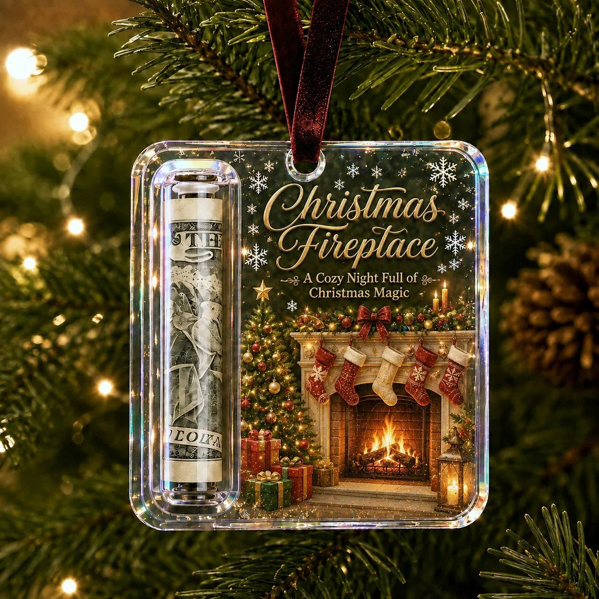 Christmas Cash Gift Ornament- Make Cash Feel Like A Real Christmas Gift💵