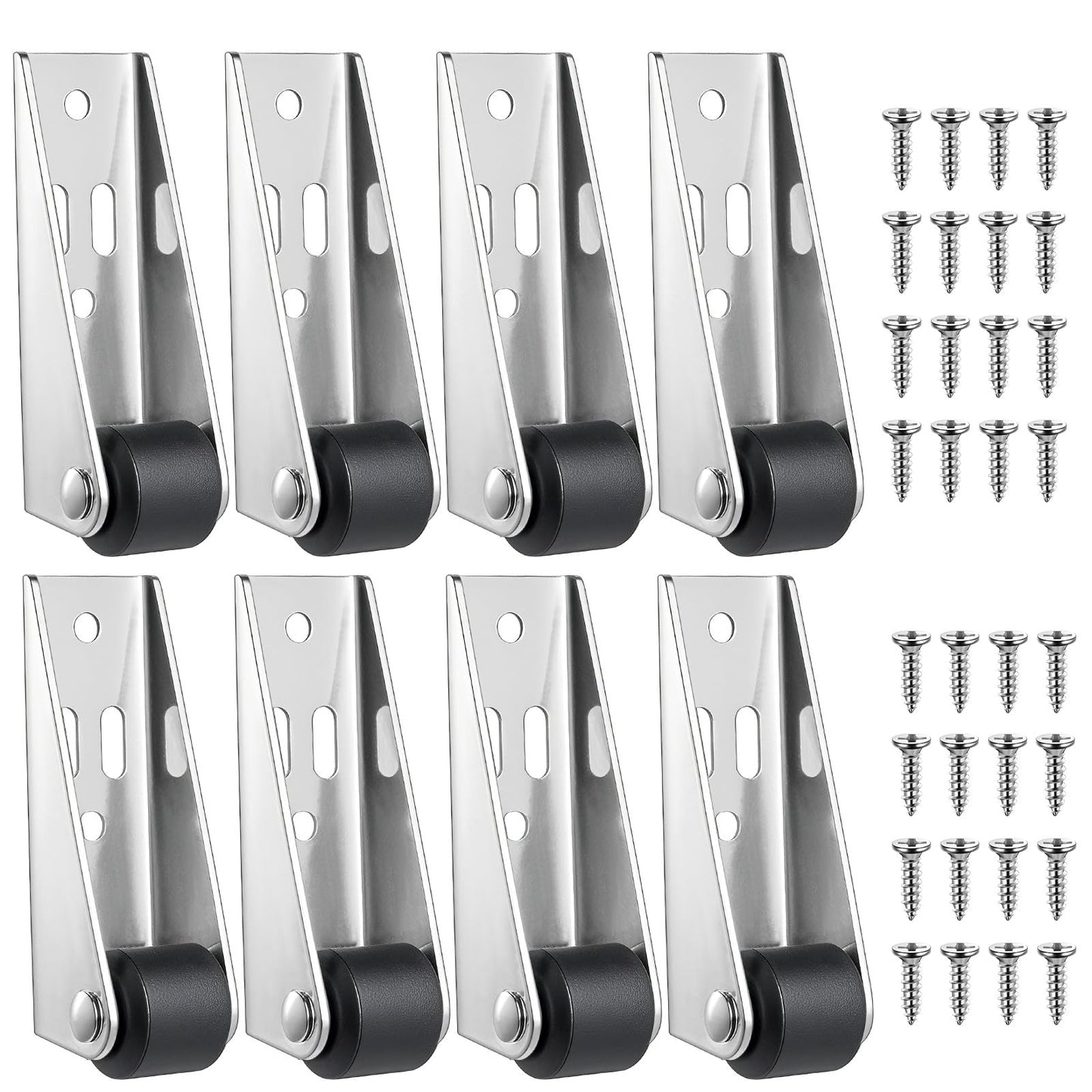 🎉8-Pack Mini Rigid Caster Wheels for Furniture and Door Sinking Repair
