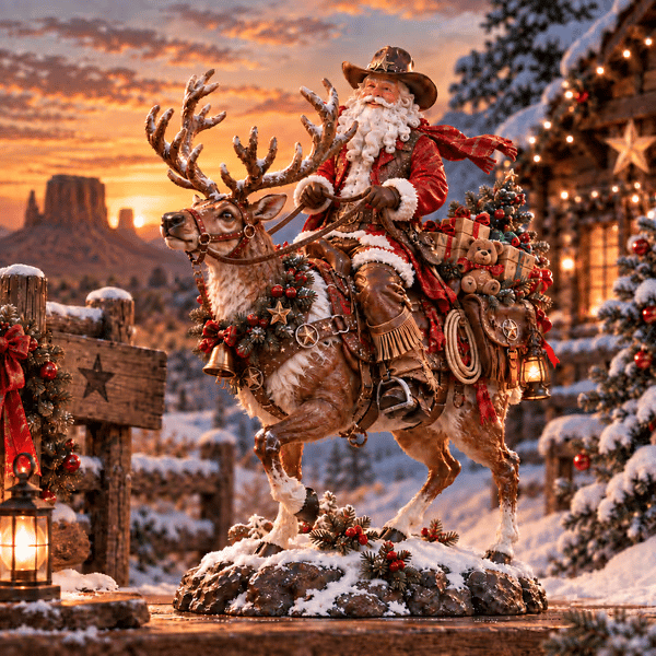 🎄🤠 The Old West Cowboy Santa – A Homeward Christmas Keepsake