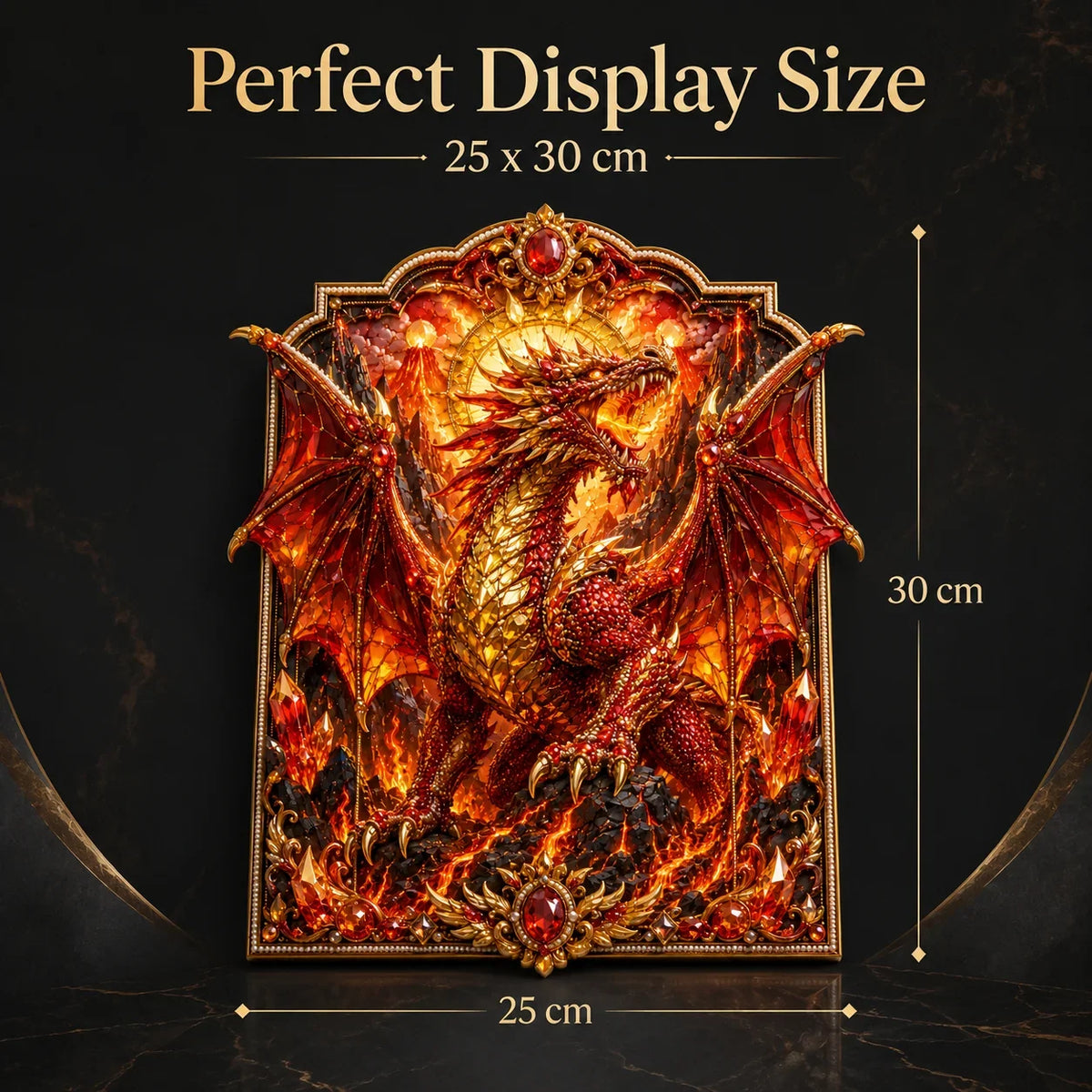 🐉 3D Layered Dragon Diamond Painting Kit, 5 Styles Fantasy Crystal Pearl Drill DIY Art Decor 25×30cm