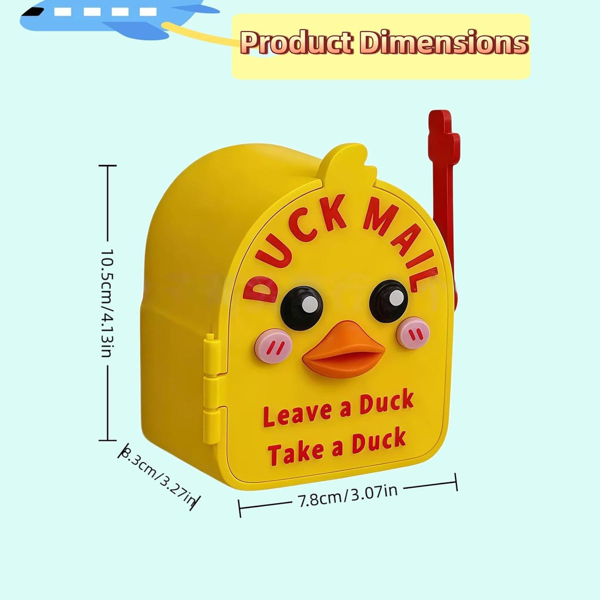 3D Printed Magnetic Cruising Ducks Mailbox Wall Mounted Mini Box with 2 Mini Ducks