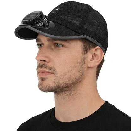 ☀️ OFERTA ESPECIAL 2026 Gorra de Refrigeración Profesional para Exteriores – Gorra con Ventilador de Energía Dual Solar + USB con Protección Solar UPF 50+
