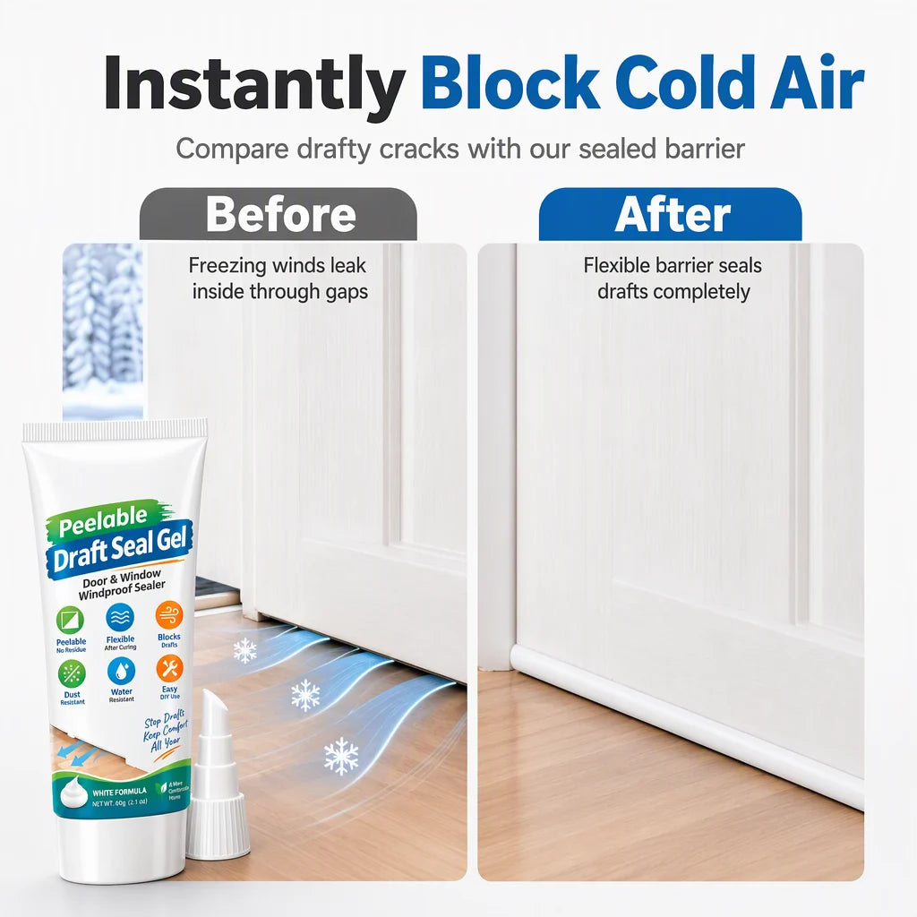 Before and after sealing cold air gap