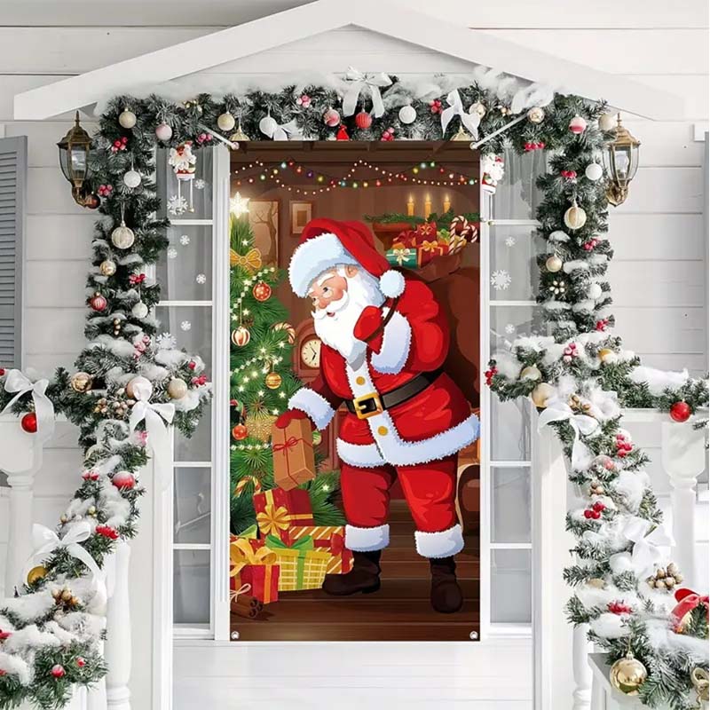 🎄Christmas Door Cover For Instant Holiday Decor✨