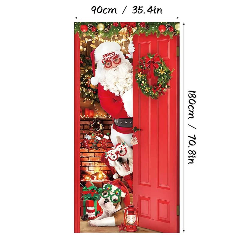 🎄Christmas Door Cover For Instant Holiday Decor✨