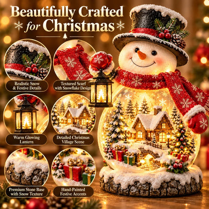 ⛄ Light-Up Christmas Snowman Village – Cozy Holiday Tabletop Decor 🎄✨