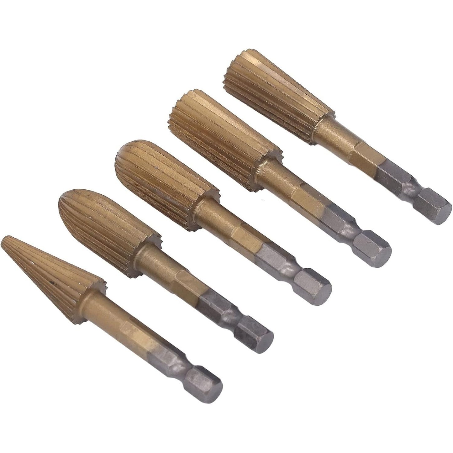 🔥HOT SALE🔥⚡5‐Pack High‐Speed‐Steel Hex‐Shank Rotary File Burr Set