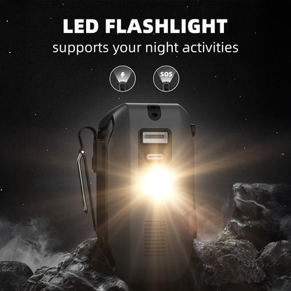 💨 5-in-1 Portable Waist Fan with 14500mAh PowerBank – High-Speed Outdoor Cooling Fan