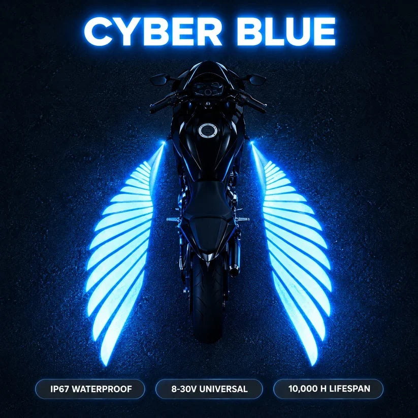 🔥 LAST DAY 49% OFF 🏍️ IP67 Waterproof & Dustproof Angel Wing Motorcycle LED Projector Lights (1 Pair)🥳