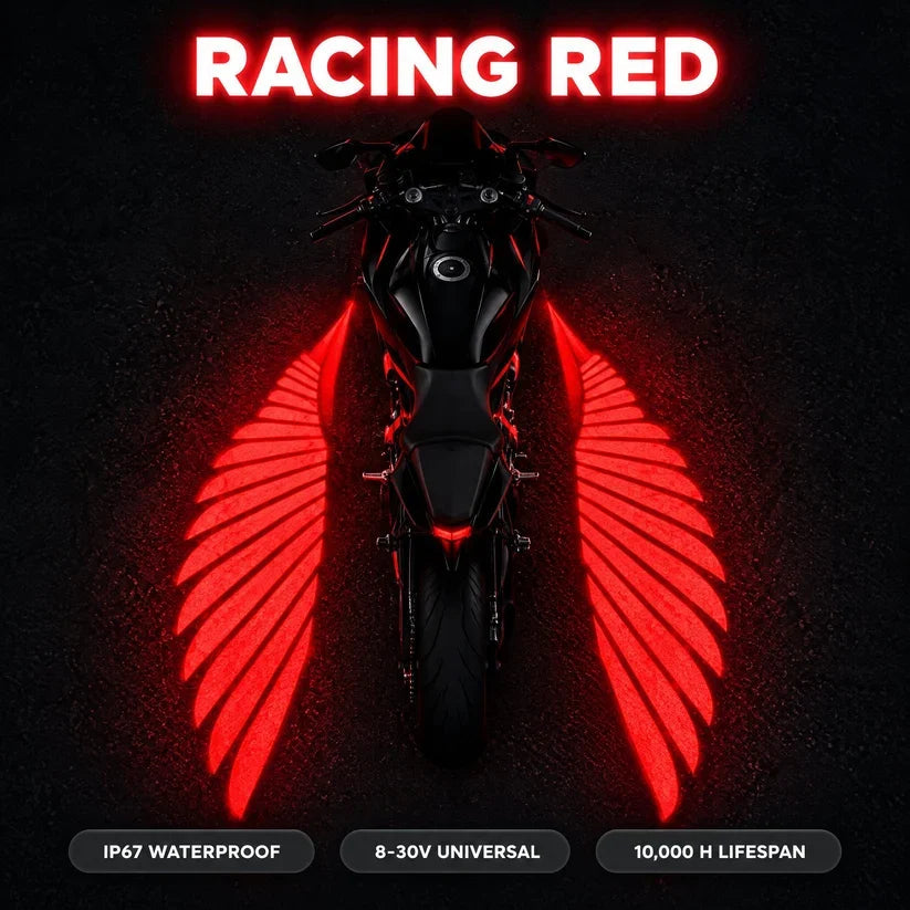 🔥 LAST DAY 49% OFF 🏍️ IP67 Waterproof & Dustproof Angel Wing Motorcycle LED Projector Lights (1 Pair)🥳