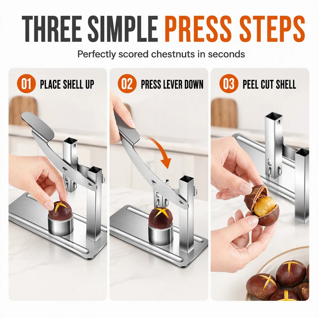 Stainless Steel Chestnut And Nut Cracker