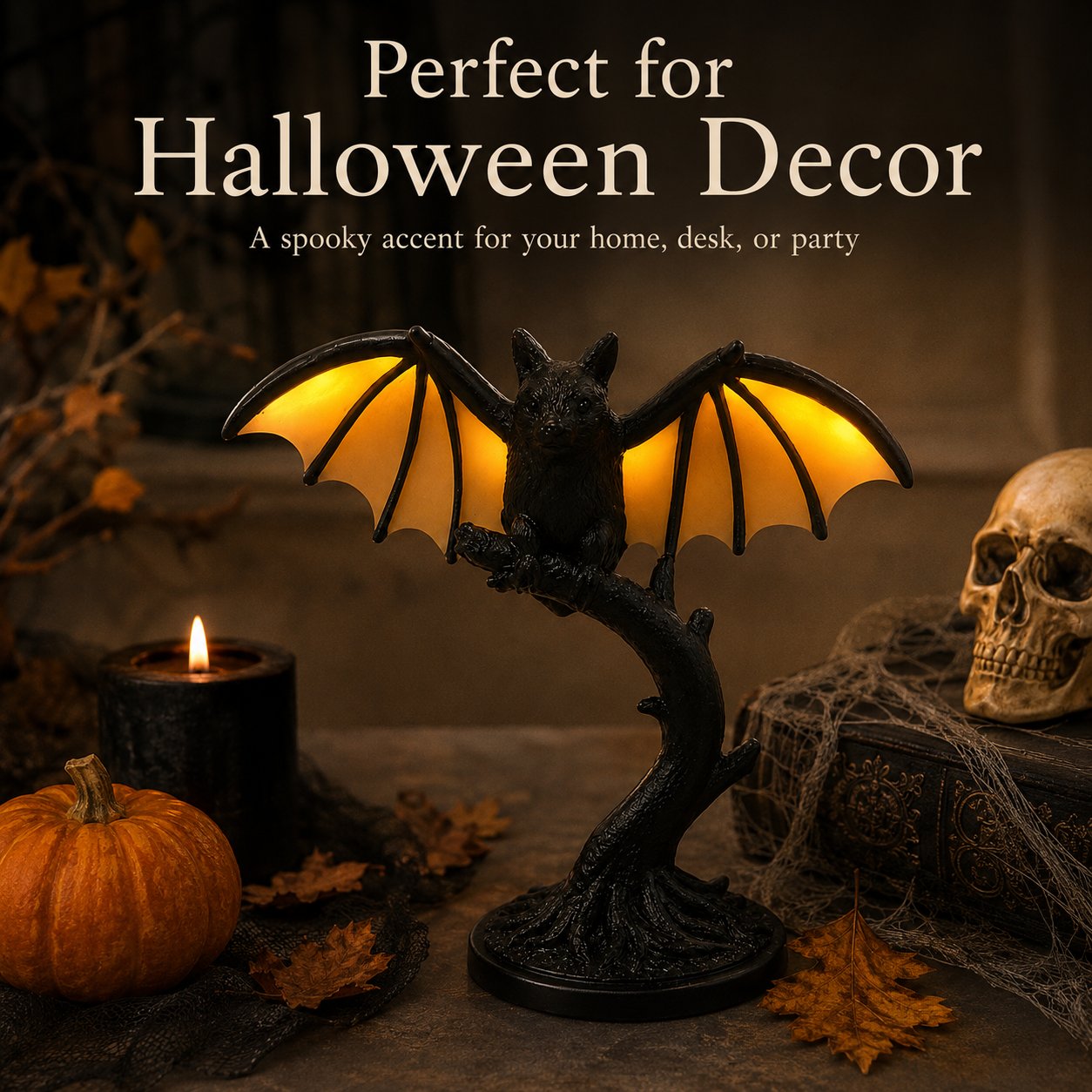 🦇Luz nocturna LED de murciélago de Halloween