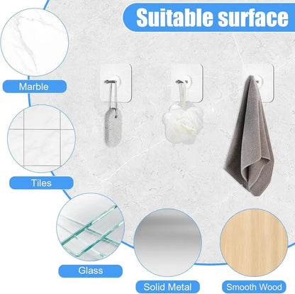 🖼️ Acrylic Photo Hooks - Stainless Steel & Ceramic Self-Adhesive