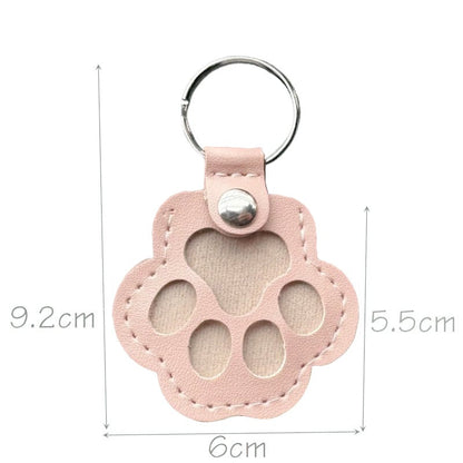 📢📢49% OFF !! ⏰🐾Pet Paw Shaped Leather Keychain