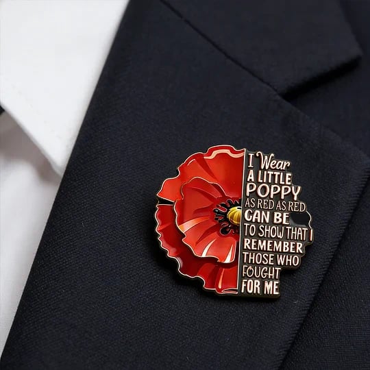 Unisex US Red Friday Exquisite Brooch - Waterproof & Sweat-Resistant Poppy Pin