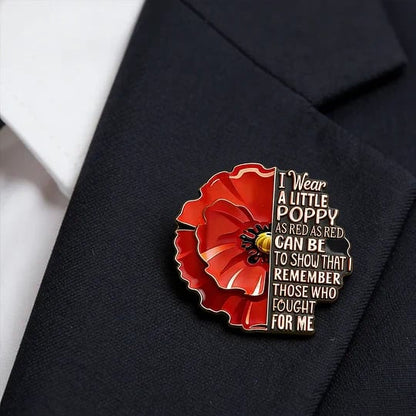 Unisex US Red Friday Exquisite Brooch - Waterproof & Sweat-Resistant Poppy Pin
