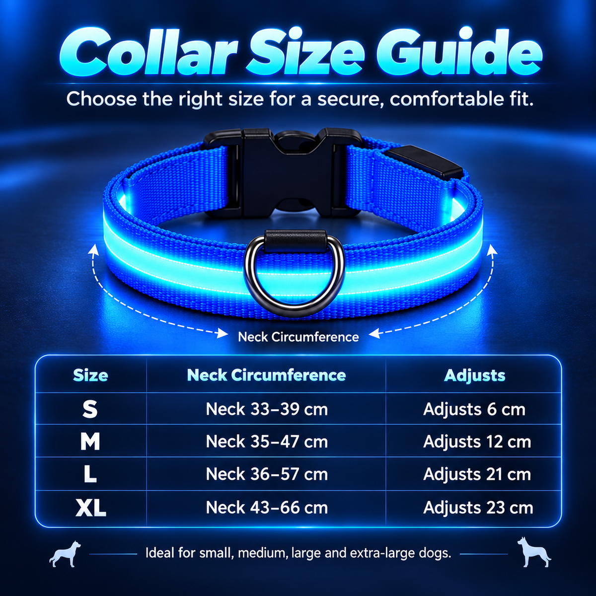 ✨Rechargeable LED Dog Harness & Collar🐕‍🦺Light-Up Night Walking Gear