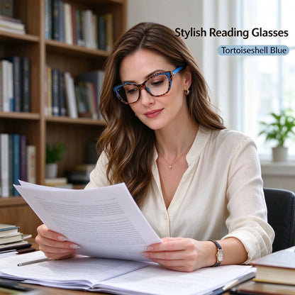 Women's Elegant Cat-Eye Metal Frame Reading Glasses 🕶️