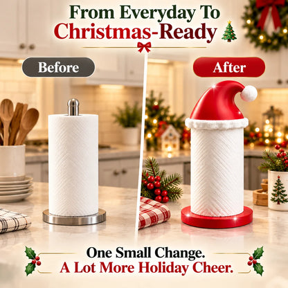 Santa Hat Christmas Paper Towel Holder