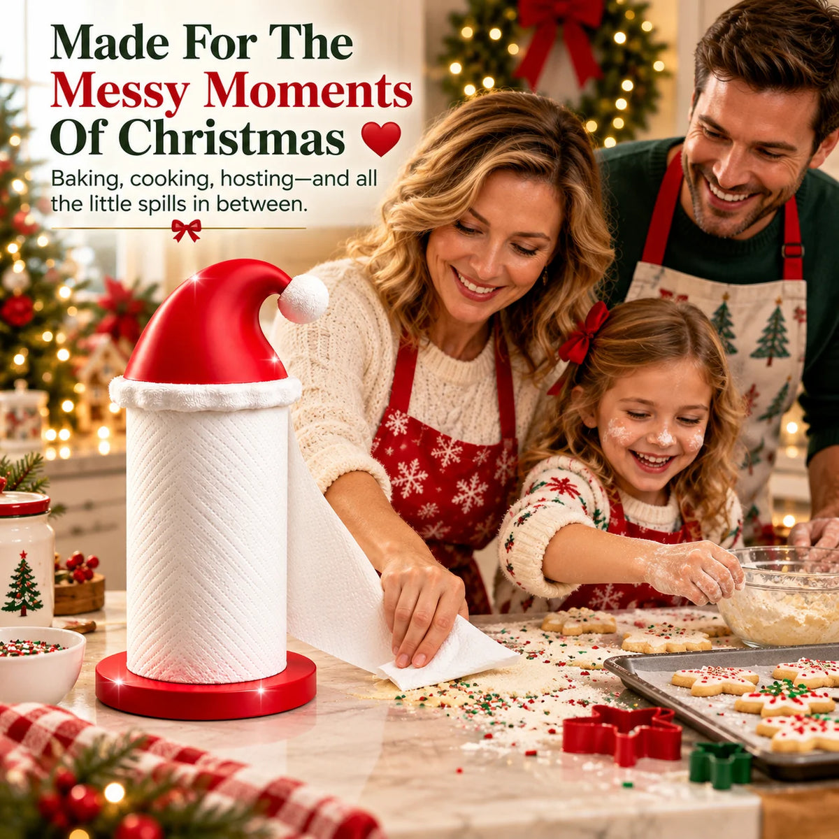 Santa Hat Christmas Paper Towel Holder