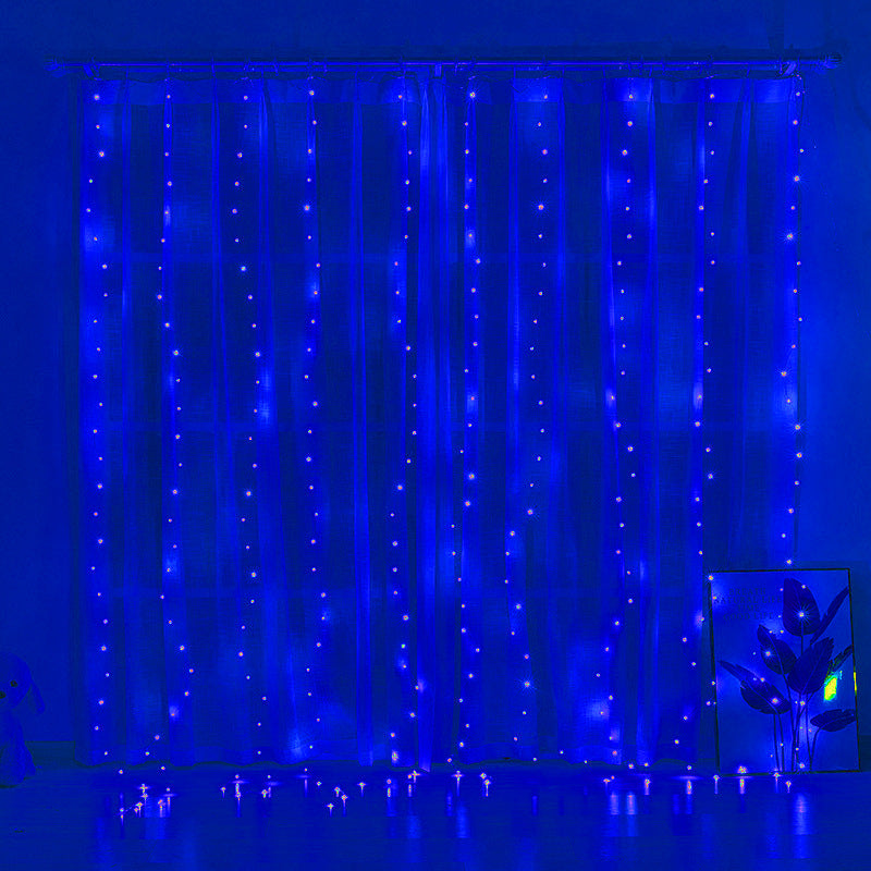 300 LED Curtain Lights – 9.8FT × 9.8FT, 8 Modes, Remote Controlled