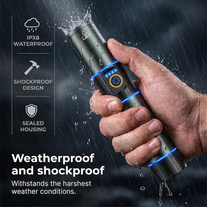 🔦 LIMITED-TIME 50% OFF! ✨ Ultra-Bright Tactical Flashlight with Zoom Function – Rugged, Waterproof, Rechargeable 🏕️